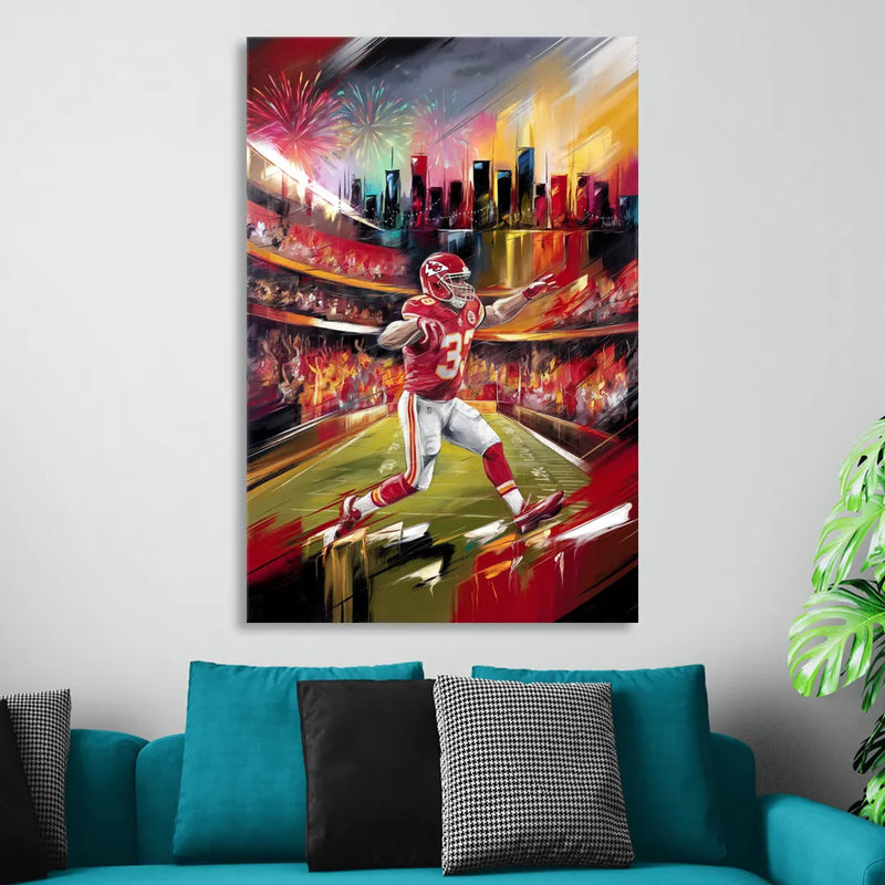 Kansas City Chiefs Game Day Living Room - Canvas Wall Art