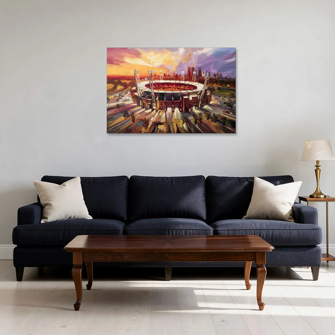 Kansas City Chiefs Stadium - Canvas Wall Art - Sofa - 36x24
