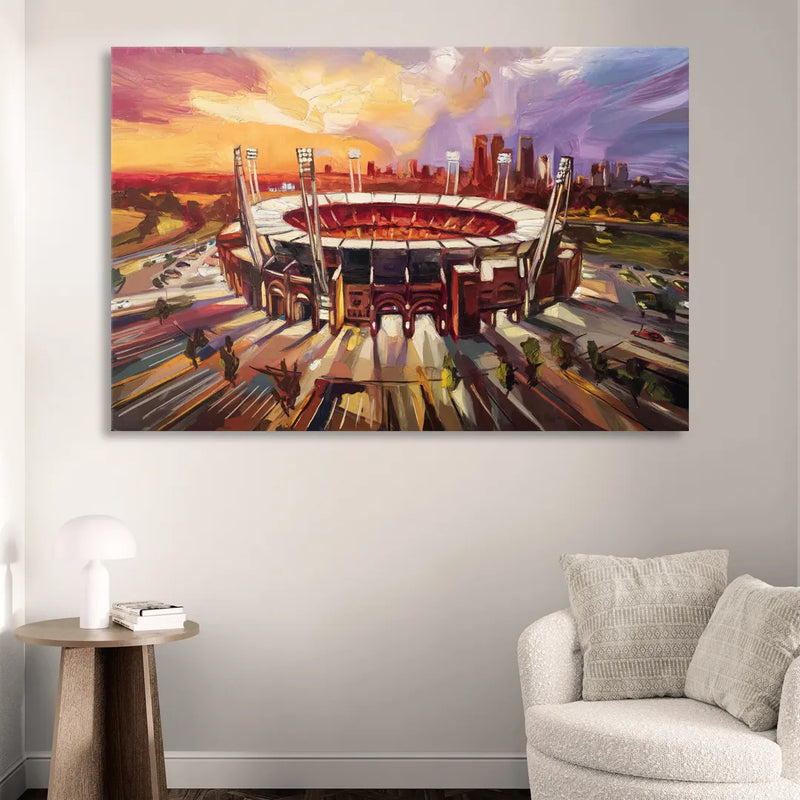 Kansas City Chiefs Stadium Sitting Room - Canvas Wall Art
