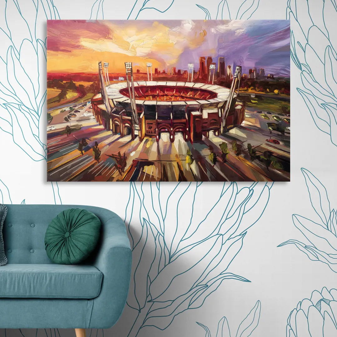 Kansas City Chiefs Stadium Living Room - Canvas Wall Art
