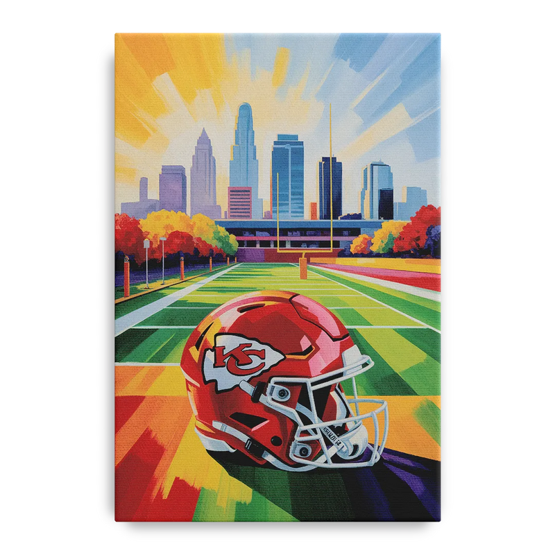 Kansas City Chiefs Vibrant Impressionistic Landscape Front - Canvas Wall Art