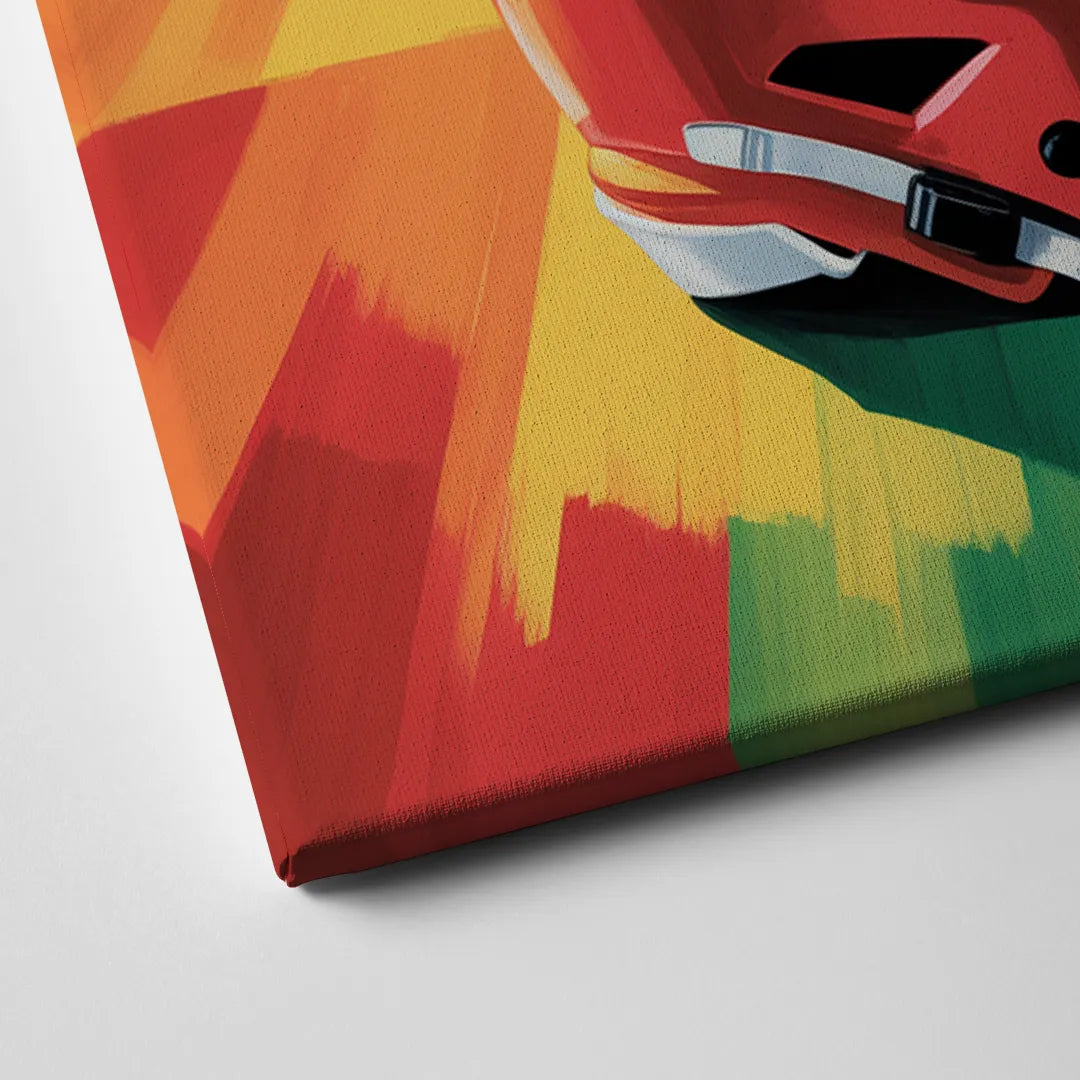 Kansas City Chiefs Vibrant Impressionistic Landscape Canvas Close Up