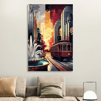 Kansas City Cultural Icons Sitting Room - Canvas Wall Art