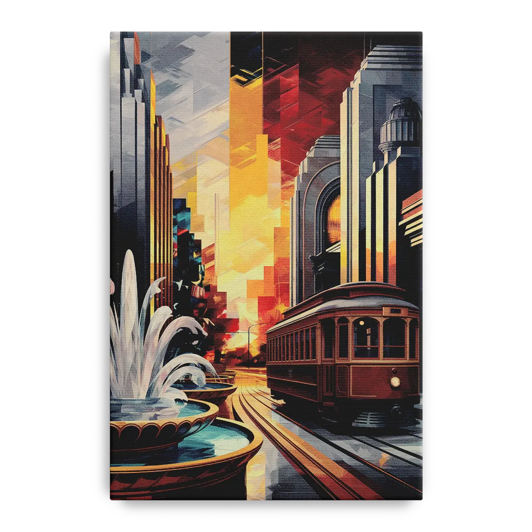 Kansas City Cultural Icons Front - Canvas Wall Art