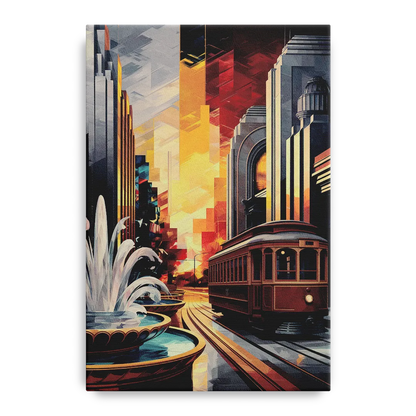 Kansas City Cultural Icons Front - Canvas Wall Art