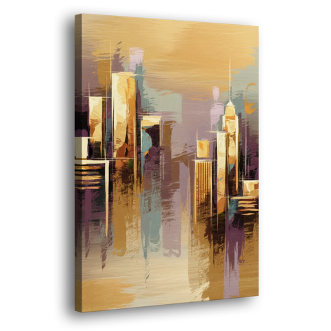 Kansas City Downtown Panorama - Canvas Wall Art - Side