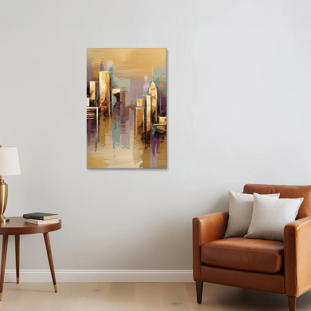 Kansas City Downtown Panorama - Canvas Wall Art - Sofa - 24x36