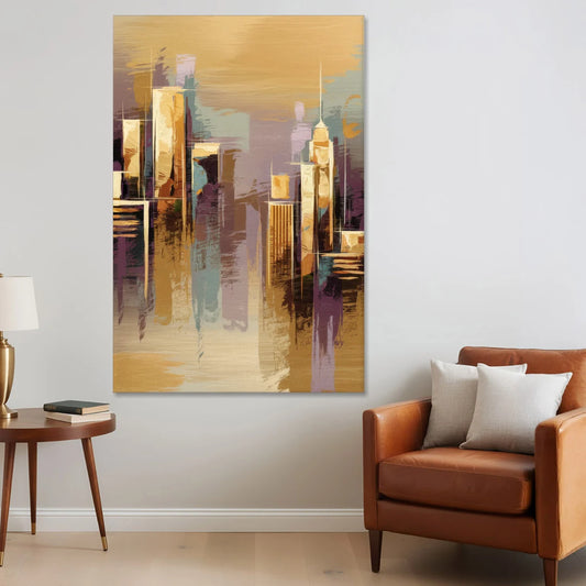 Kansas City Downtown Panorama - Canvas Wall Art - Sofa - 40x60