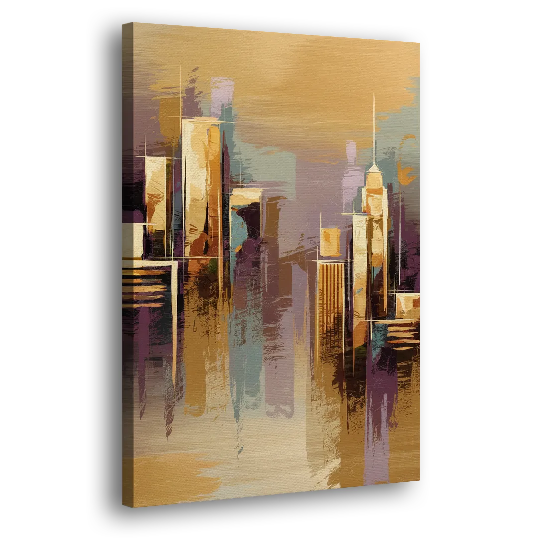 Kansas City Downtown Panorama Side - Canvas Wall Art