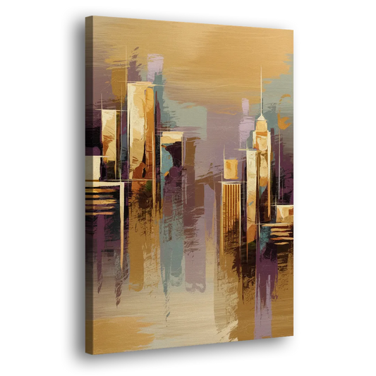 Kansas City Downtown Panorama Side - Canvas Wall Art