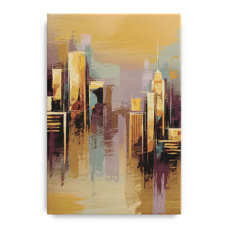 Kansas City Downtown Panorama Front - Canvas Wall Art