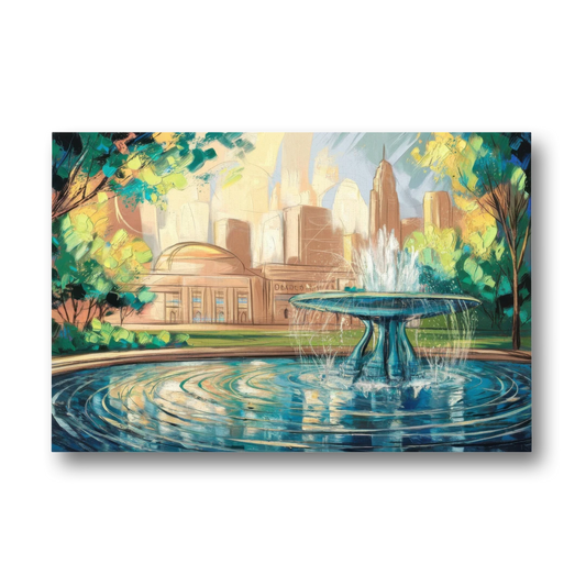 Kansas City Fountains And Parks - Canvas Wall Art - Front