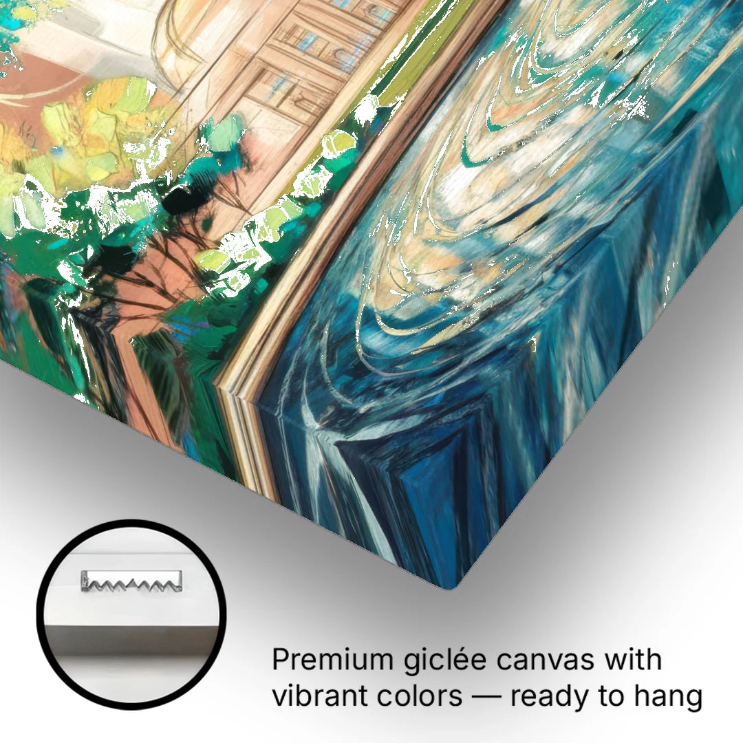 Kansas City Fountains And Parks - Canvas Wall Art - Gallery Wrap Corner