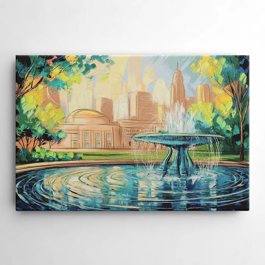 Kansas City Fountains And Parks - Canvas Wall Art