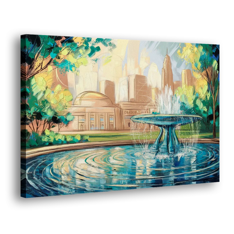 Kansas City Fountains And Parks - Canvas Wall Art