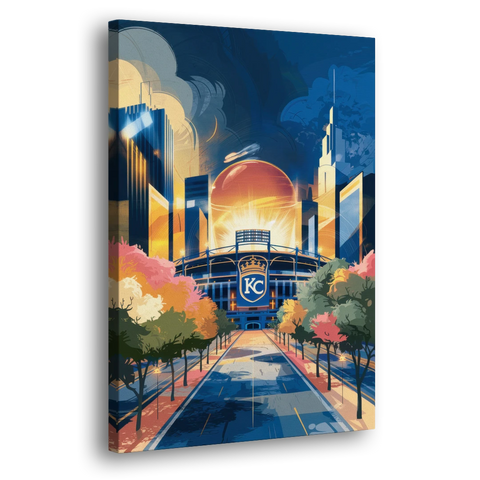 Kansas City Royals Championship - Canvas Wall Art - Side