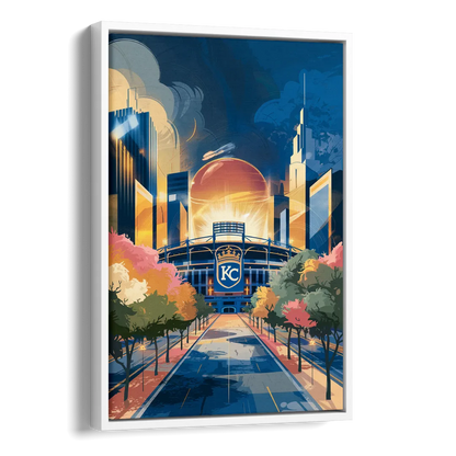 Kansas City Royals Championship Side - White Canvas Wall Art