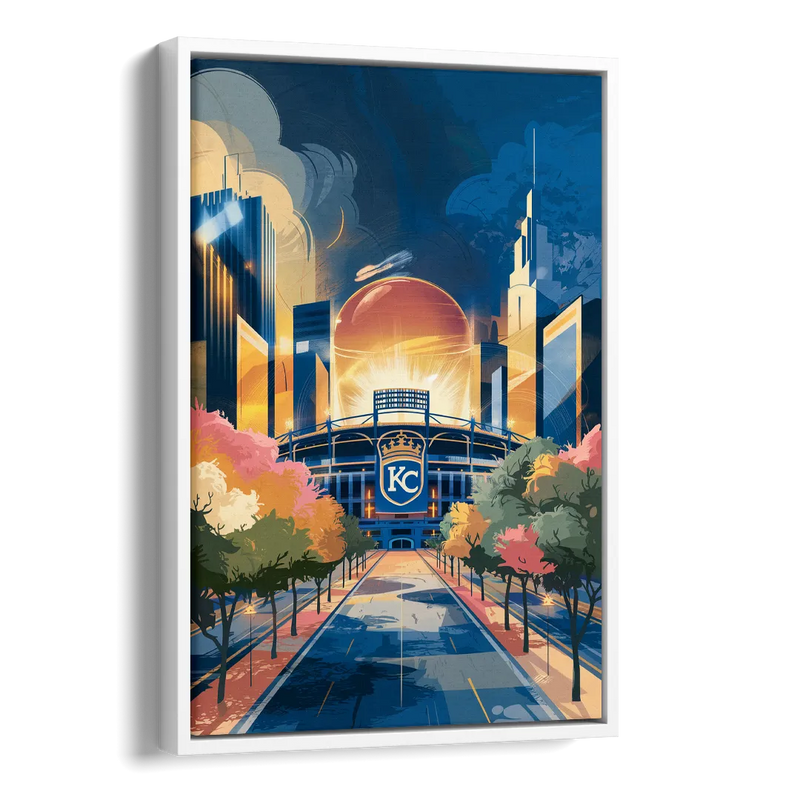 Kansas City Royals Championship Side - White Canvas Wall Art