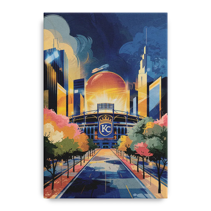 Kansas City Royals Championship Front - Canvas Wall Art