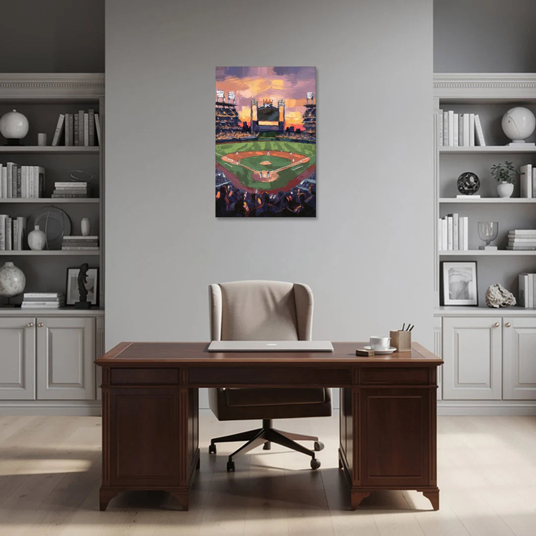Kansas City Royals Stadium View - Canvas Wall Art - Office - 24x36