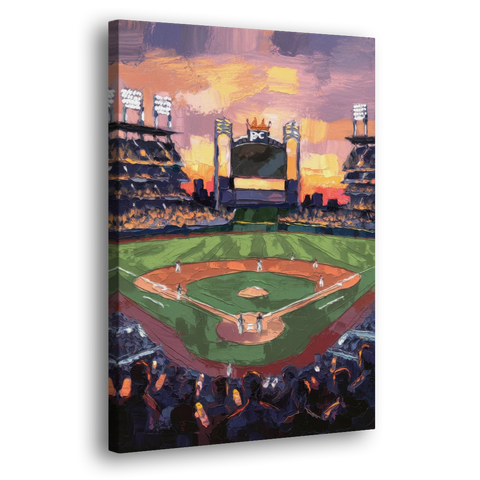 Kansas City Royals Stadium View - Canvas Wall Art - Side