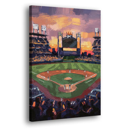 Kansas City Royals Stadium View Side - Canvas Wall Art