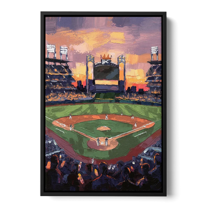 Kansas City Royals Stadium View Front - Black Canvas Wall Art