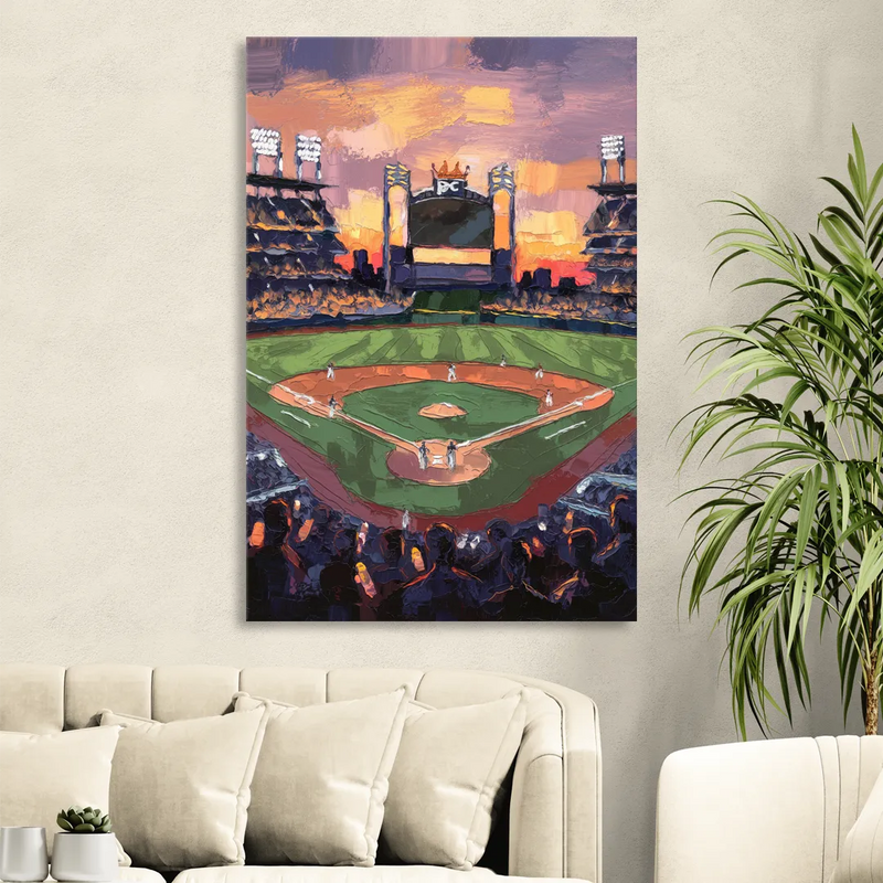 Kansas City Royals Stadium View Sitting Room - Canvas Wall Art