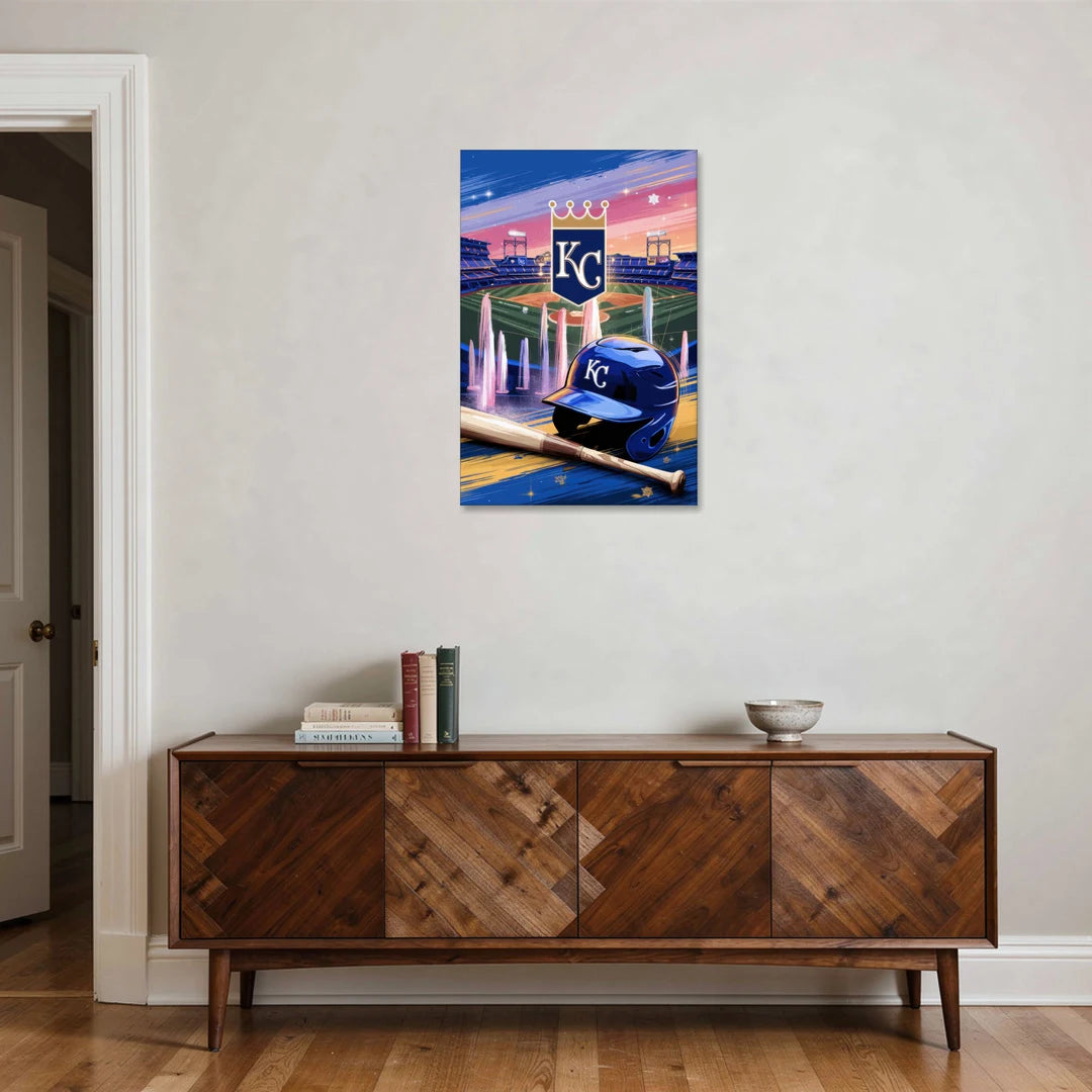 Kansas City Royals Team Spirit - Canvas Wall Art - Coffee Table - 24x36