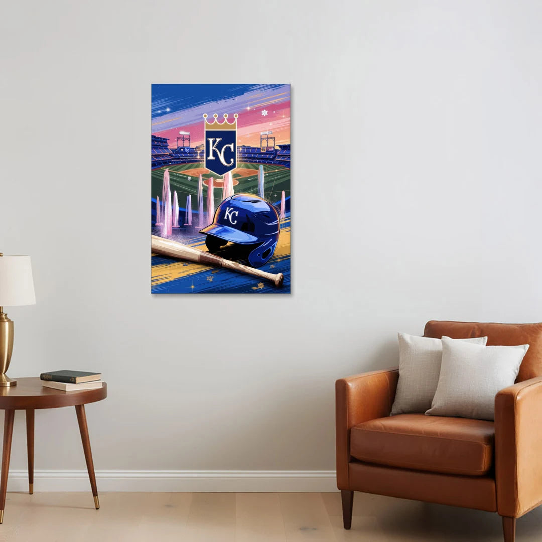 Kansas City Royals Team Spirit - Canvas Wall Art - Sofa - 24x36
