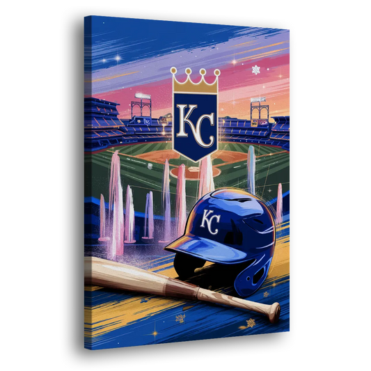 Kansas City Royals Team Spirit Side - Canvas Wall Art