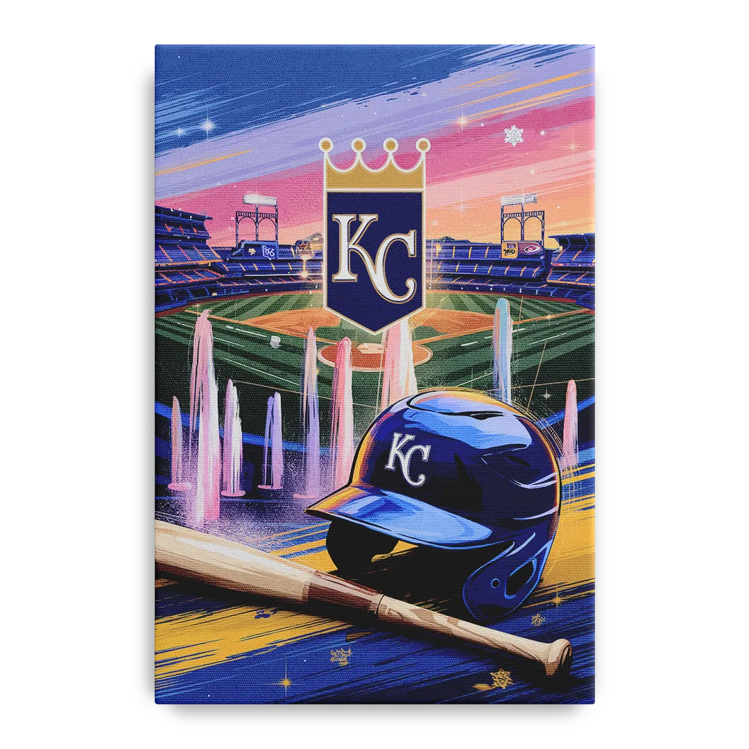 Kansas City Royals Team Spirit Front - Canvas Wall Art