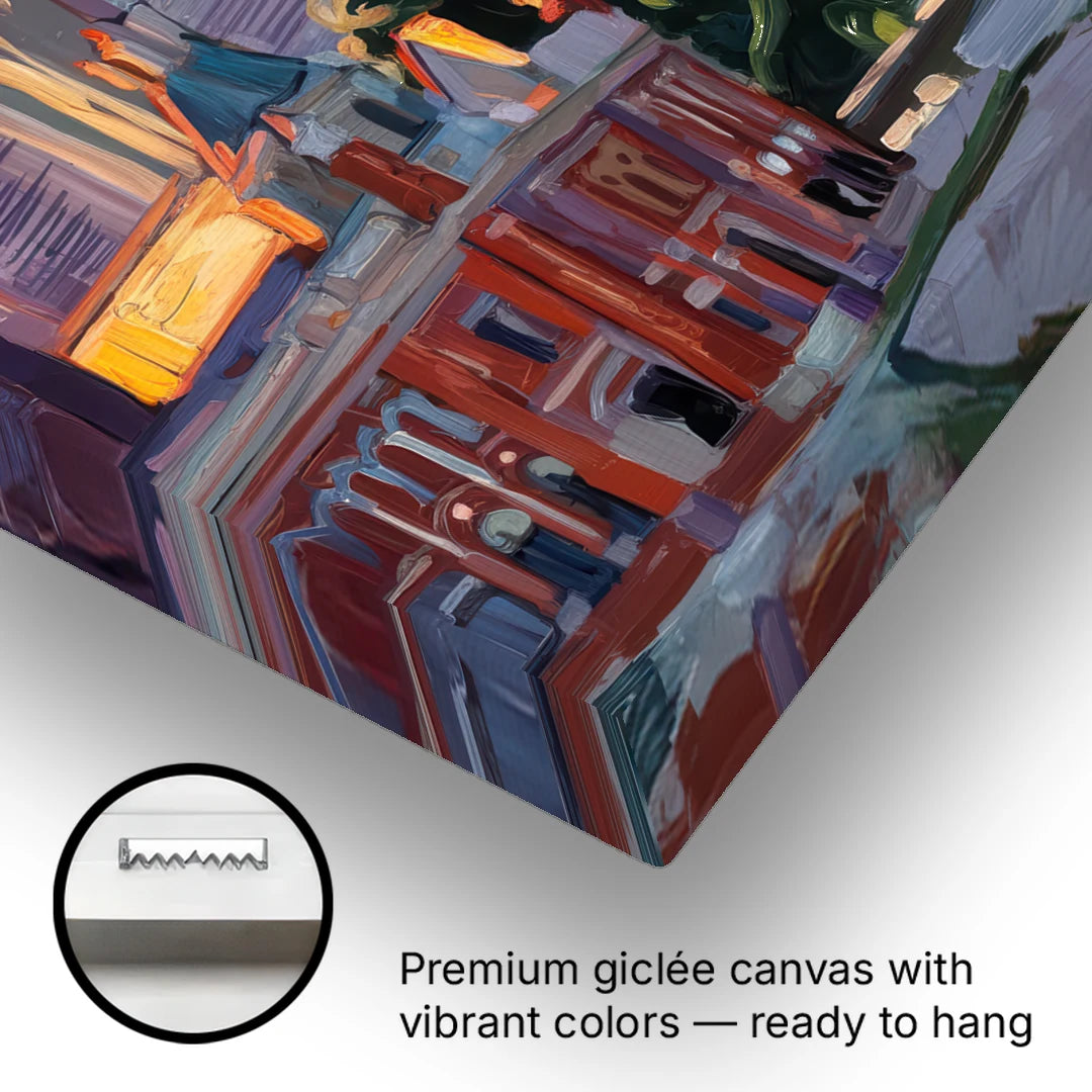 Kansas City Skyline at Sunset - Canvas Wall Art - Gallery Wrap Corner