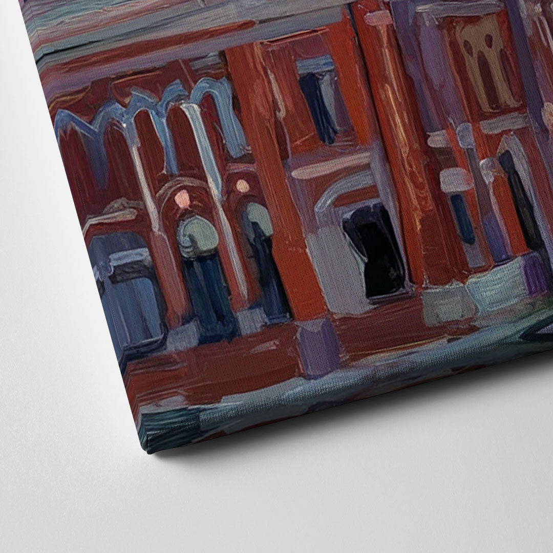 Kansas City Skyline at Sunset Canvas Close Up