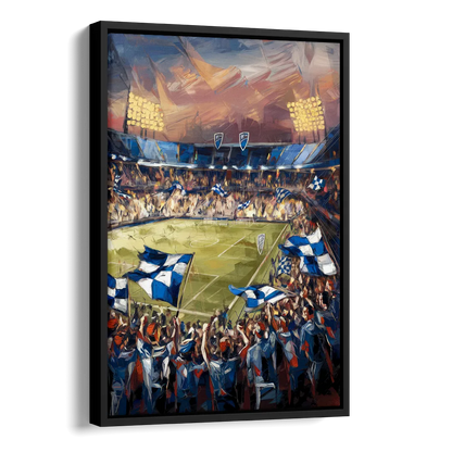 Kansas City Sporting KC Tribute Side - Black Canvas Wall Art