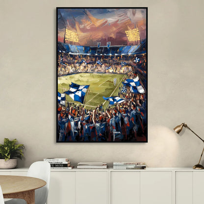 Kansas City Sporting KC Tribute Sitting Room - Black Canvas Wall Art