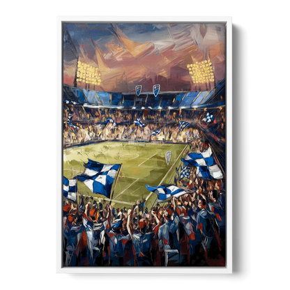 Kansas City Sporting KC Tribute Front - White Canvas Wall Art
