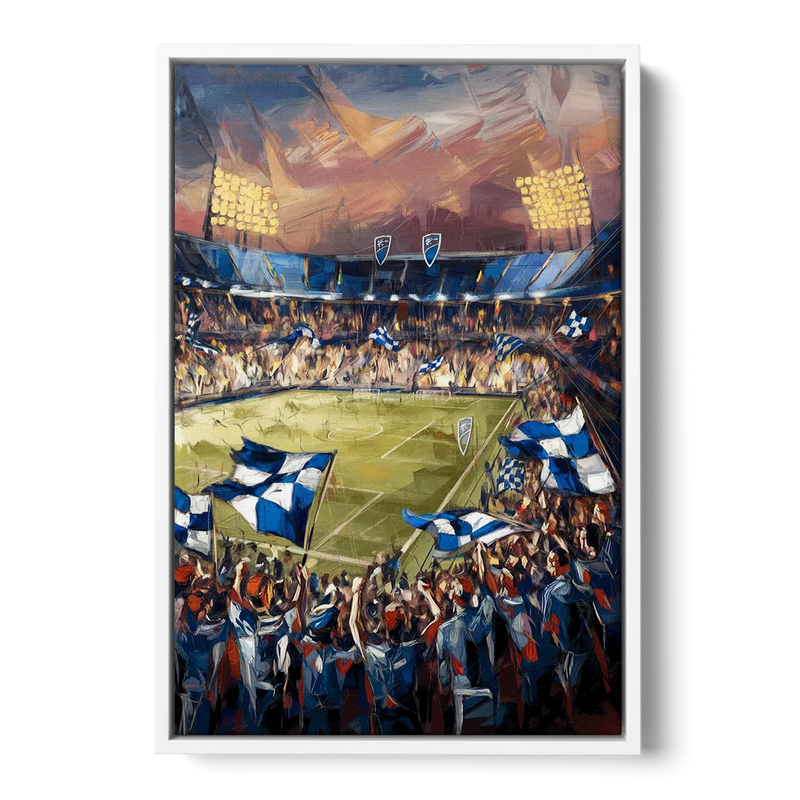 Kansas City Sporting KC Tribute Front - White Canvas Wall Art