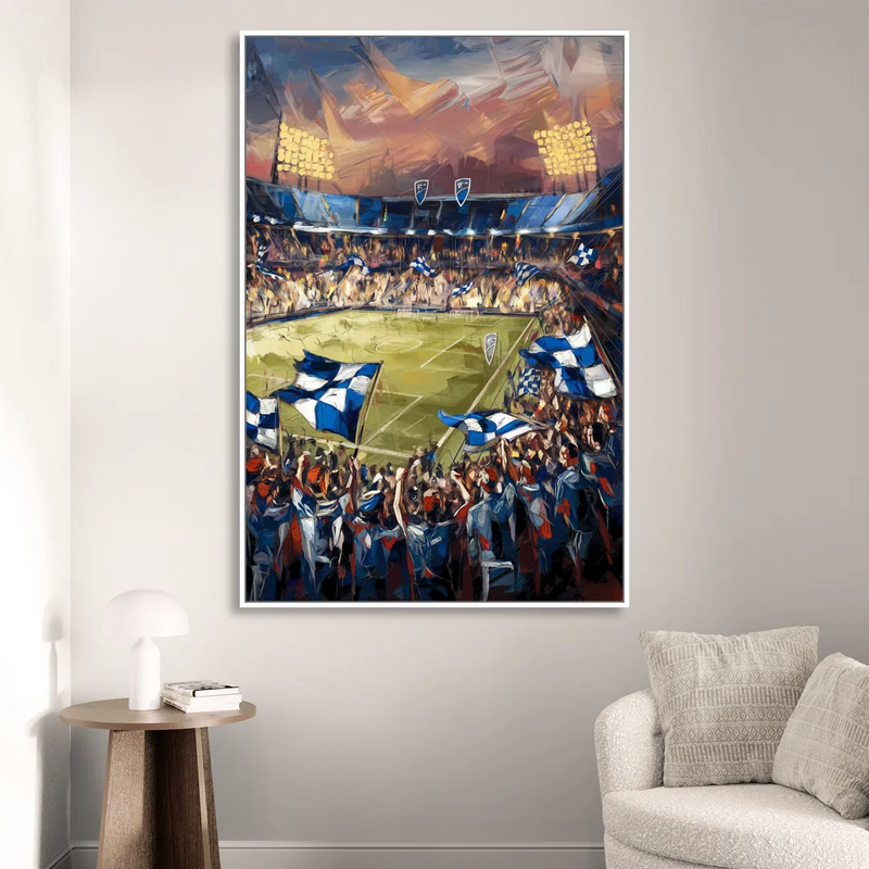 Kansas City Sporting KC Tribute Sitting Room - White Canvas Wall Art