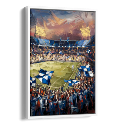Kansas City Sporting KC Tribute Side - White Canvas Wall Art
