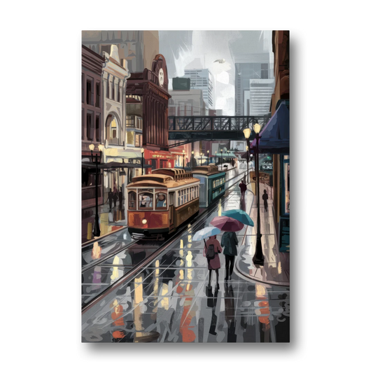 Kansas City Street Scenes - Canvas Wall Art - Front