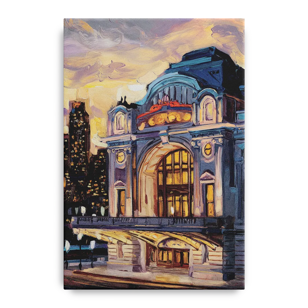 Kansas City Union Station Front - Canvas Wall Art