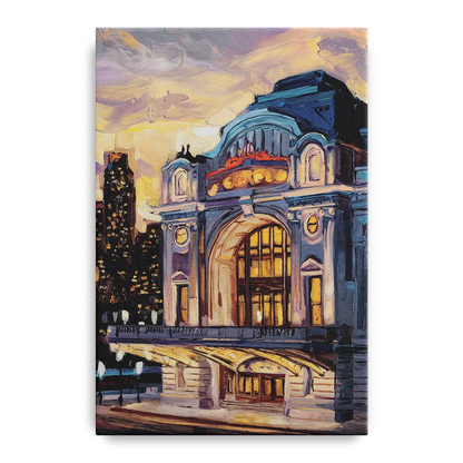 Kansas City Union Station Front - Canvas Wall Art