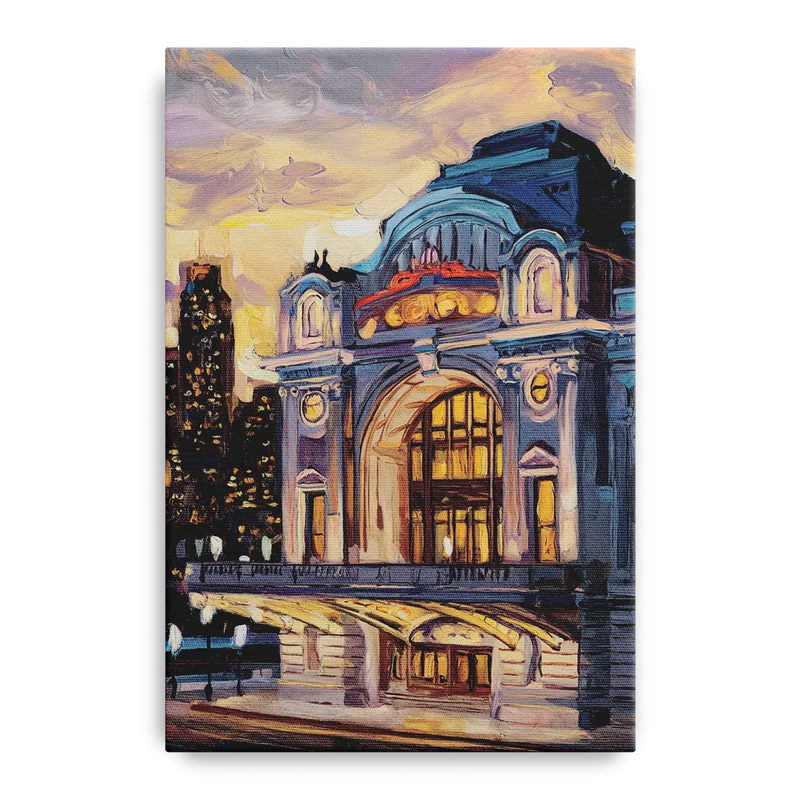 Kansas City Union Station Front - Canvas Wall Art
