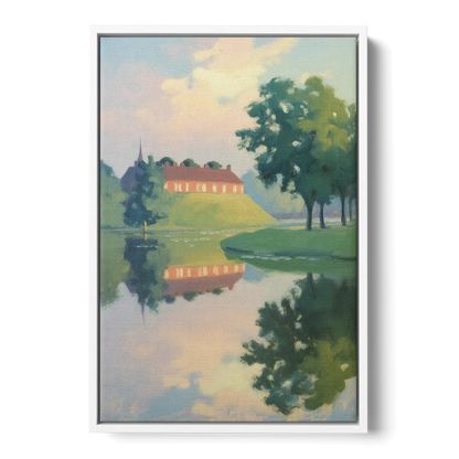 Kastellet Calm Front - White Canvas Wall Art