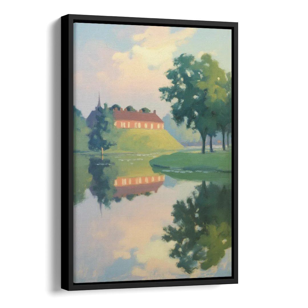 Kastellet Calm Side - Black Canvas Wall Art