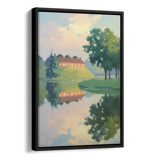 Kastellet Calm Side - Black Canvas Wall Art