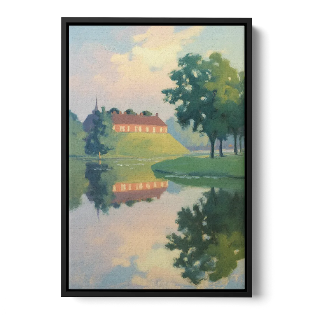 Kastellet Calm Front - Black Canvas Wall Art