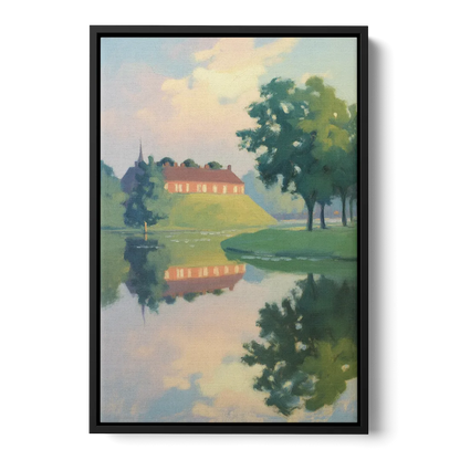 Kastellet Calm Front - Black Canvas Wall Art