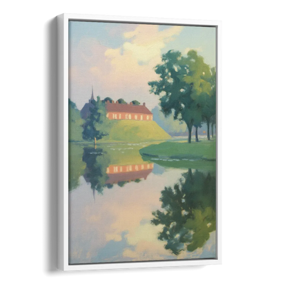 Kastellet Calm Side - White Canvas Wall Art